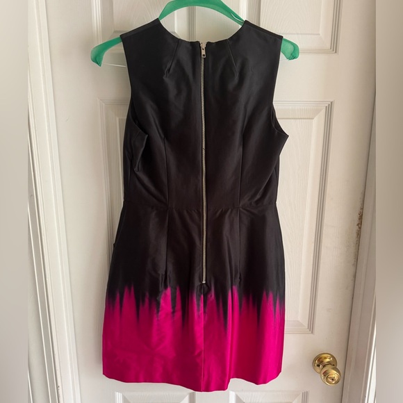 Milly Coco Dress, Black, Pink, Exposed Zipper, Pockets, Sleeveless, 8, Worn Once - Picture 4 of 7
